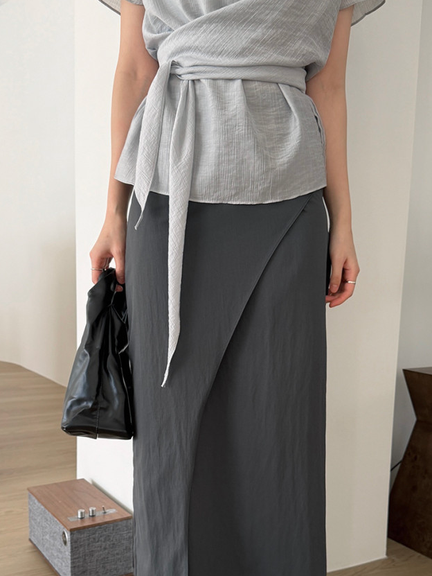Waist sash blouse
