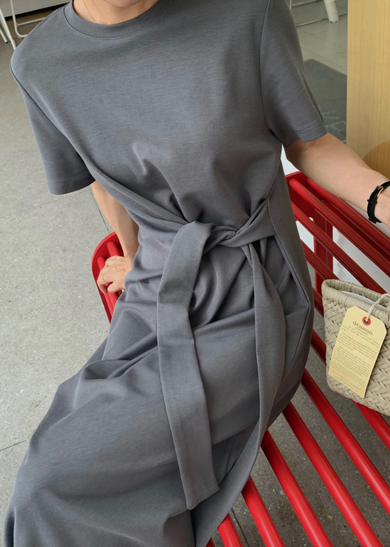 Waist sash dress