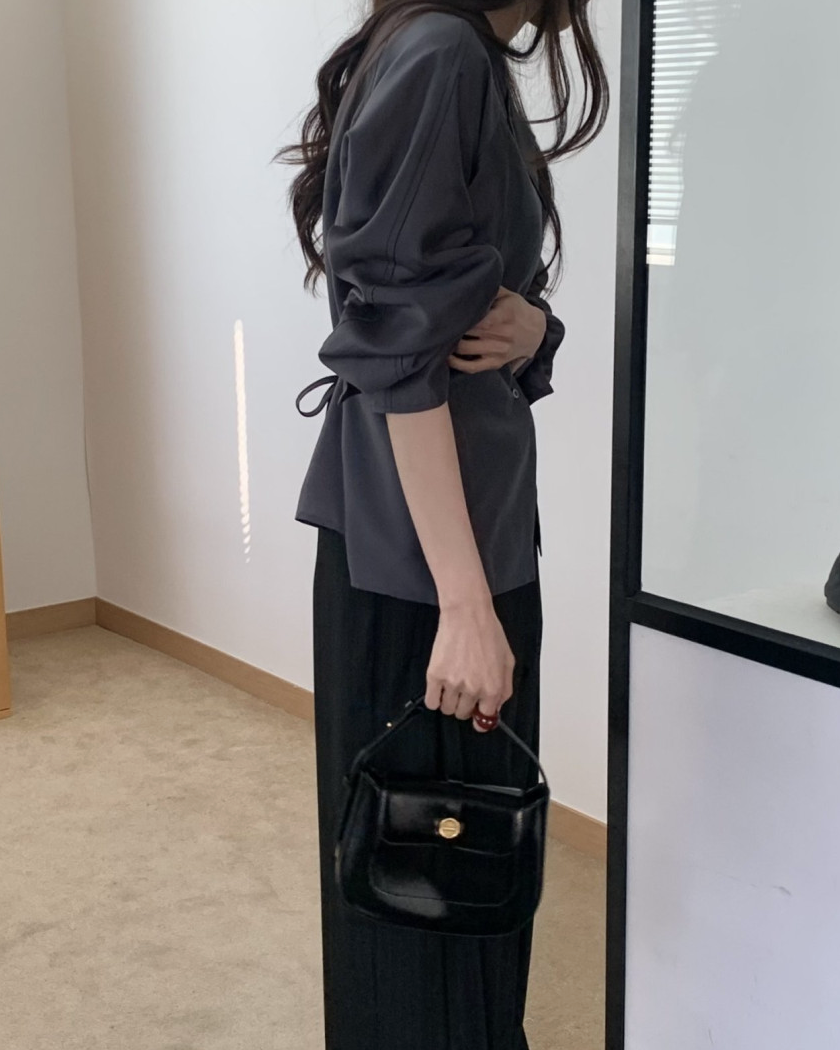 Tencel collar blouse