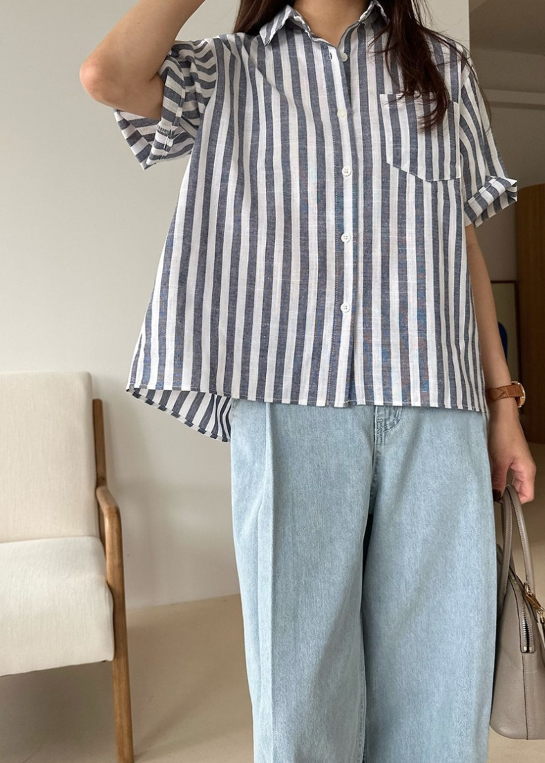 Striped cotton shirt