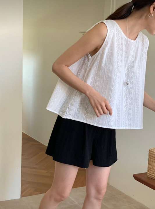 Embroidered cotton blouse