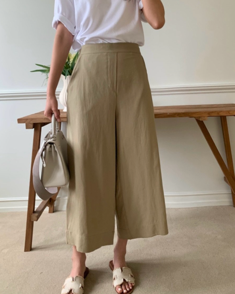 Tencel wide pants