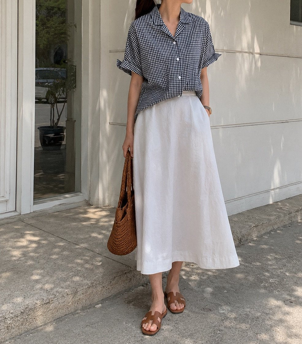 Gingham checkered shirt