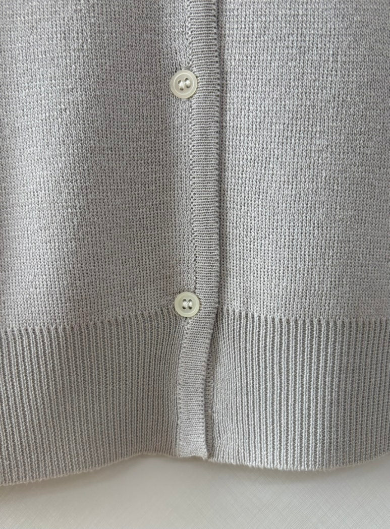 Pocket collar cardigan