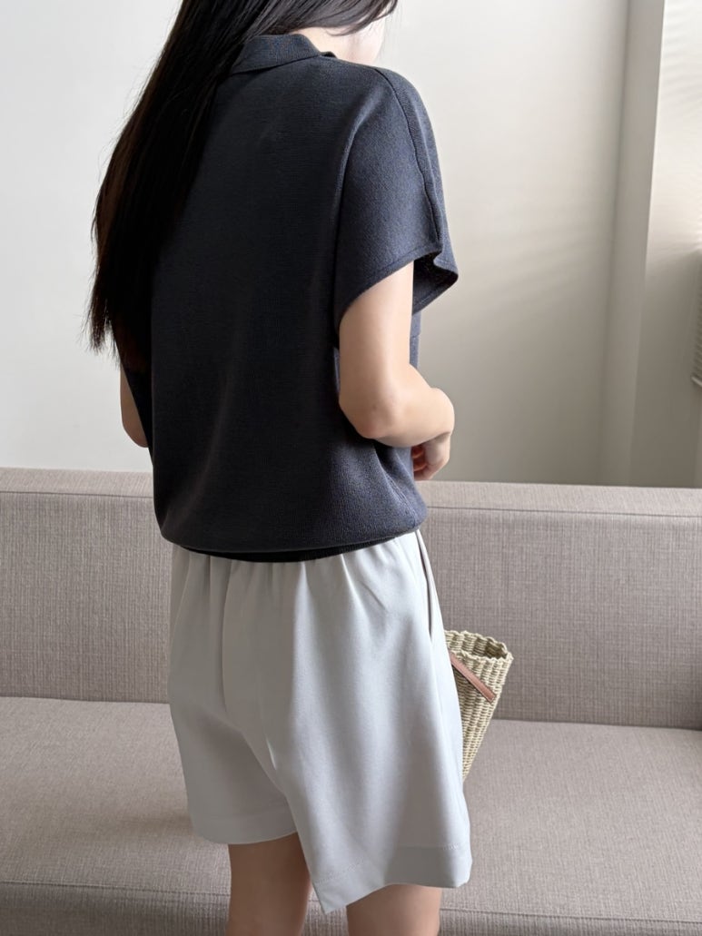 Pocket collar cardigan
