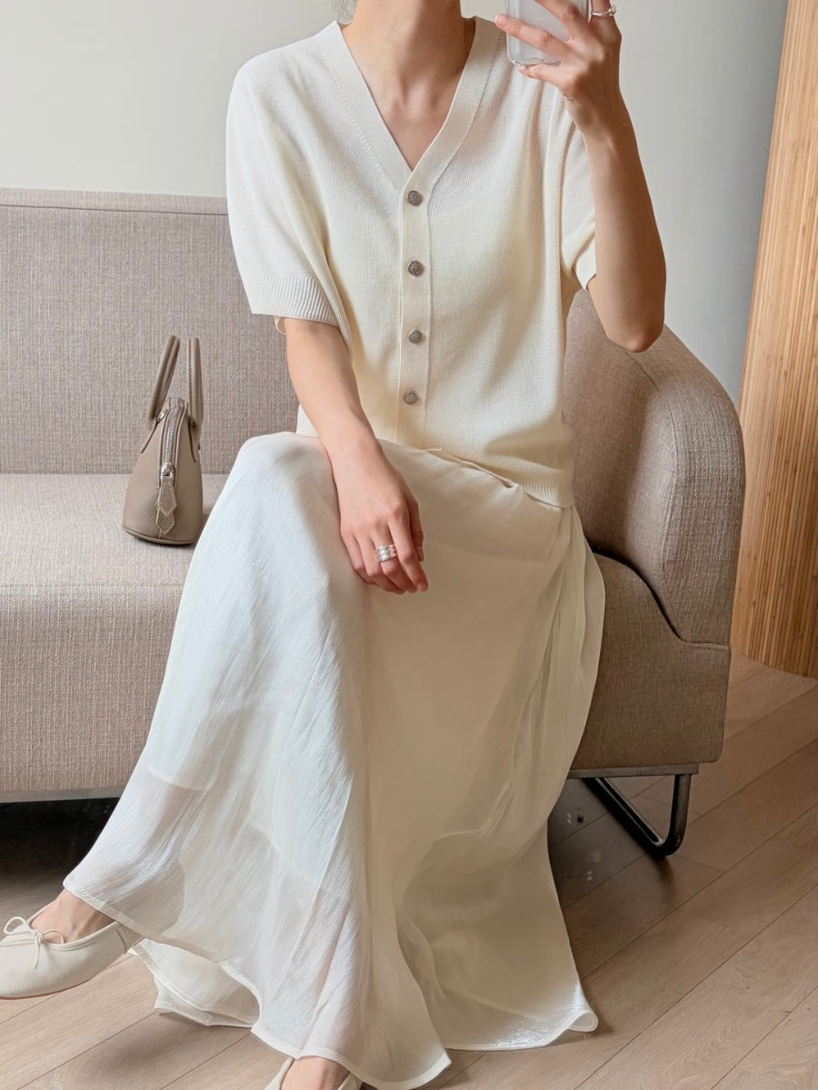 Silky organza skirt
