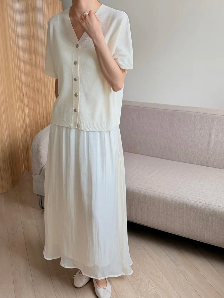 Silky organza skirt