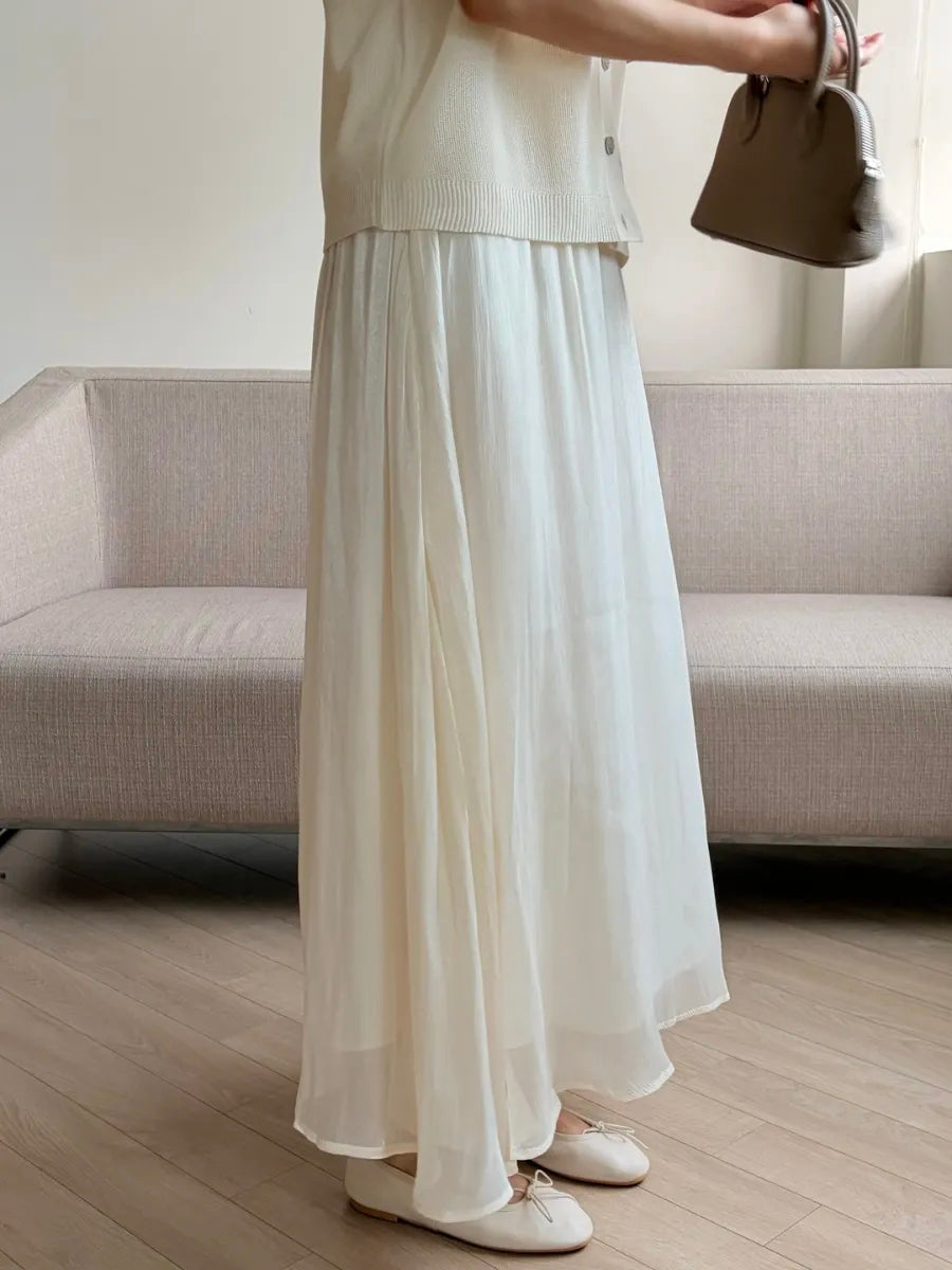 Silky organza skirt