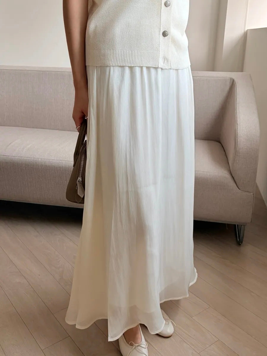 Silky organza skirt