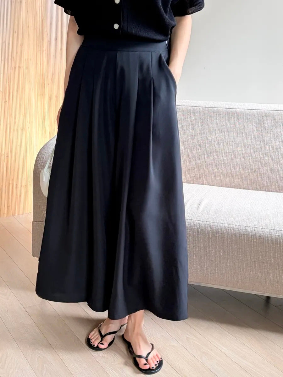 Silky wide-leg pants