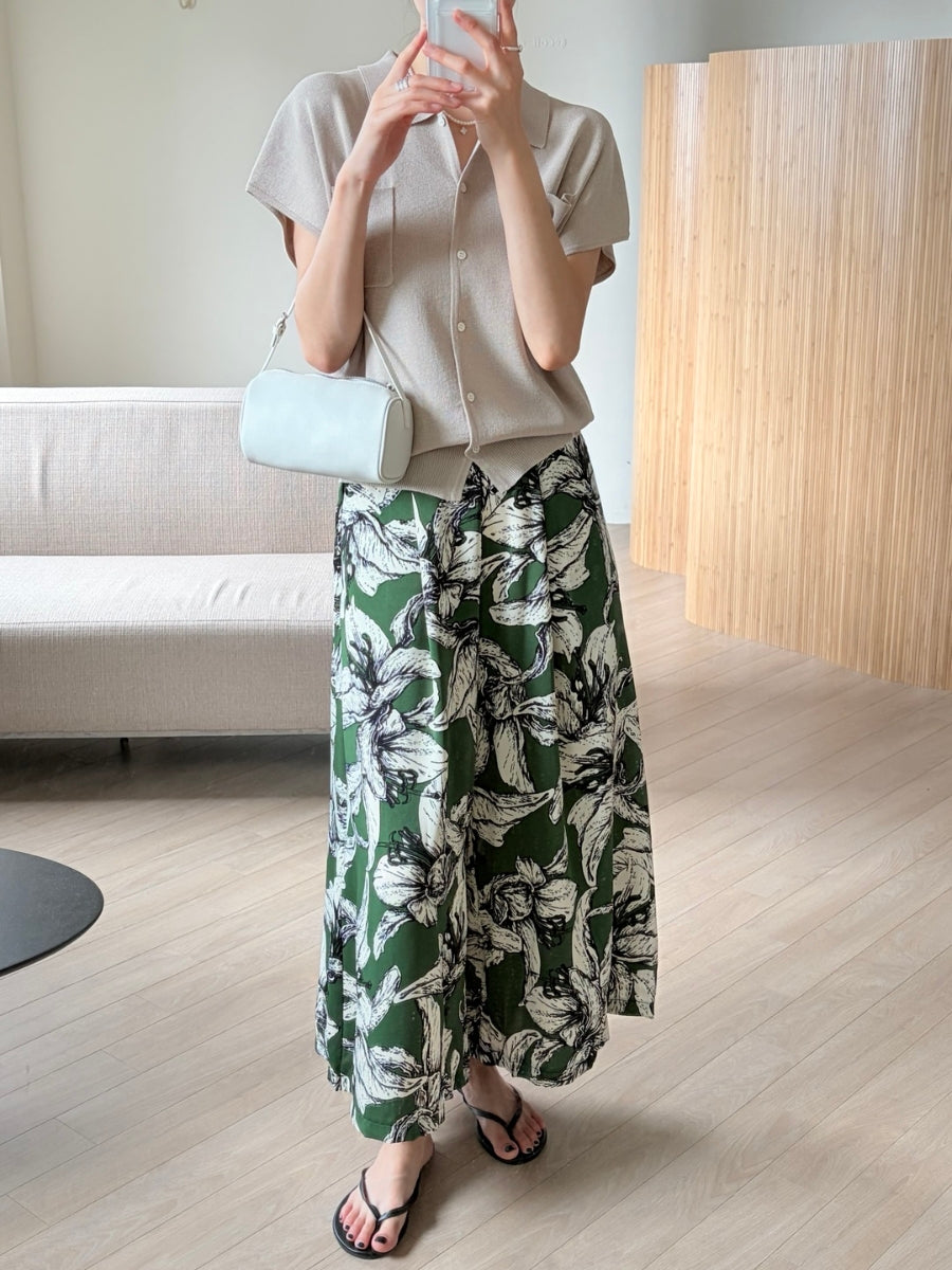 Floral wide pants