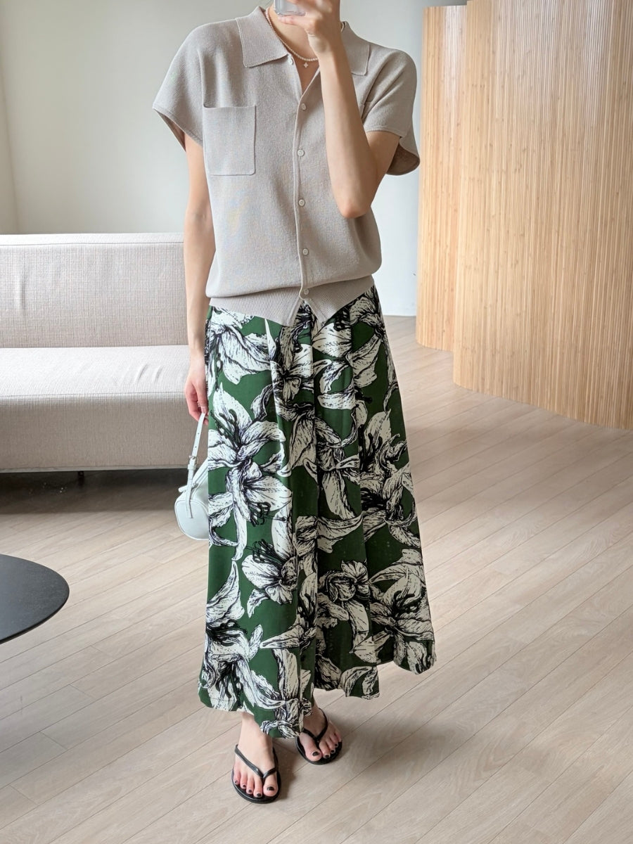 Floral wide pants