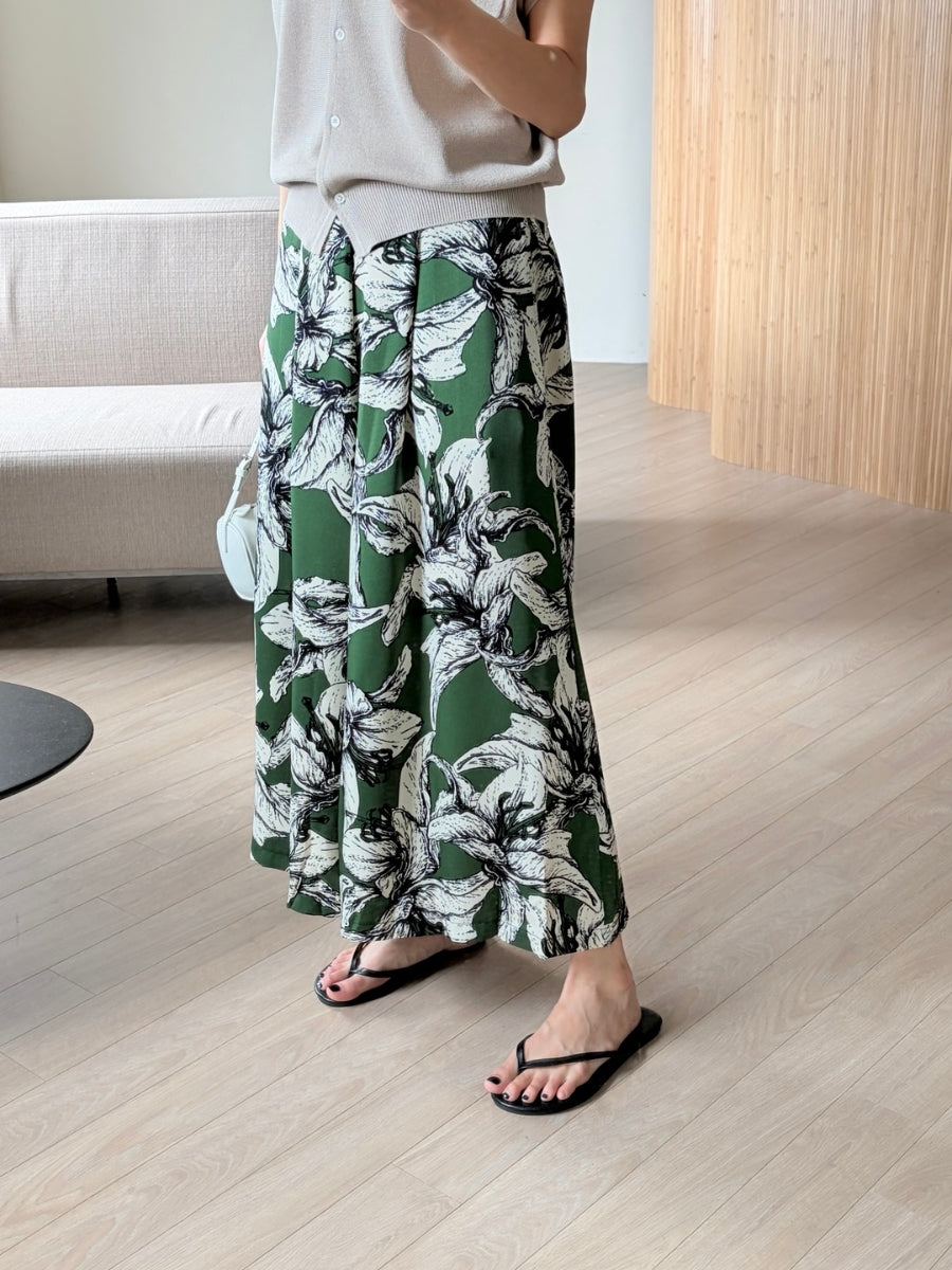 Floral wide pants