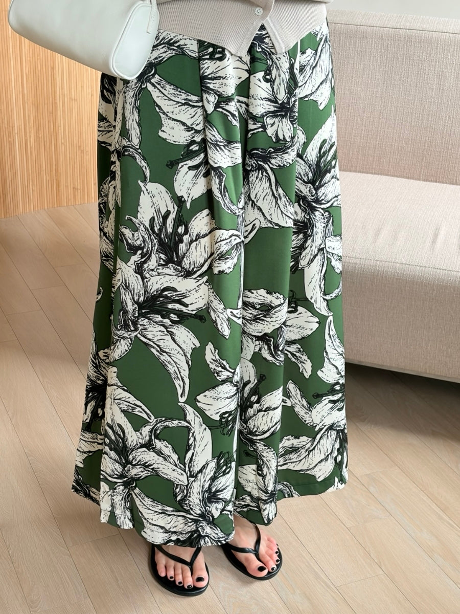 Floral wide pants