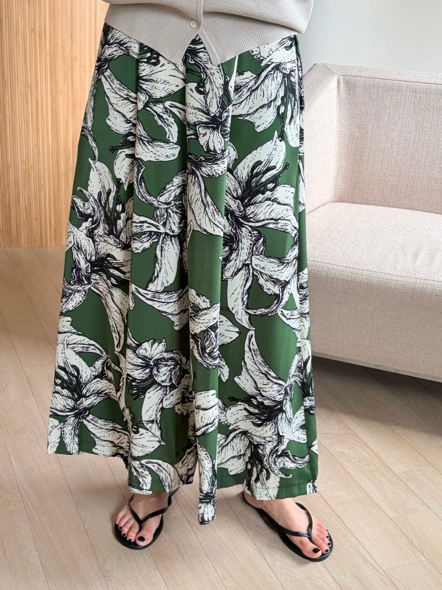 Floral wide pants