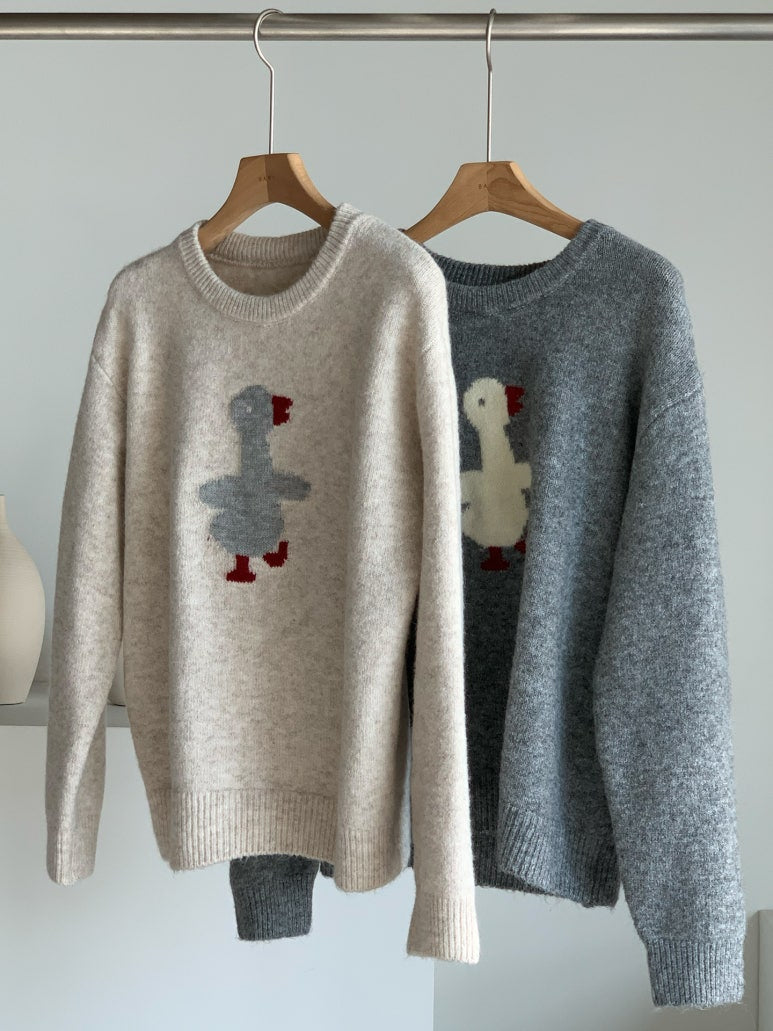 (F/W) Duck knit jumper