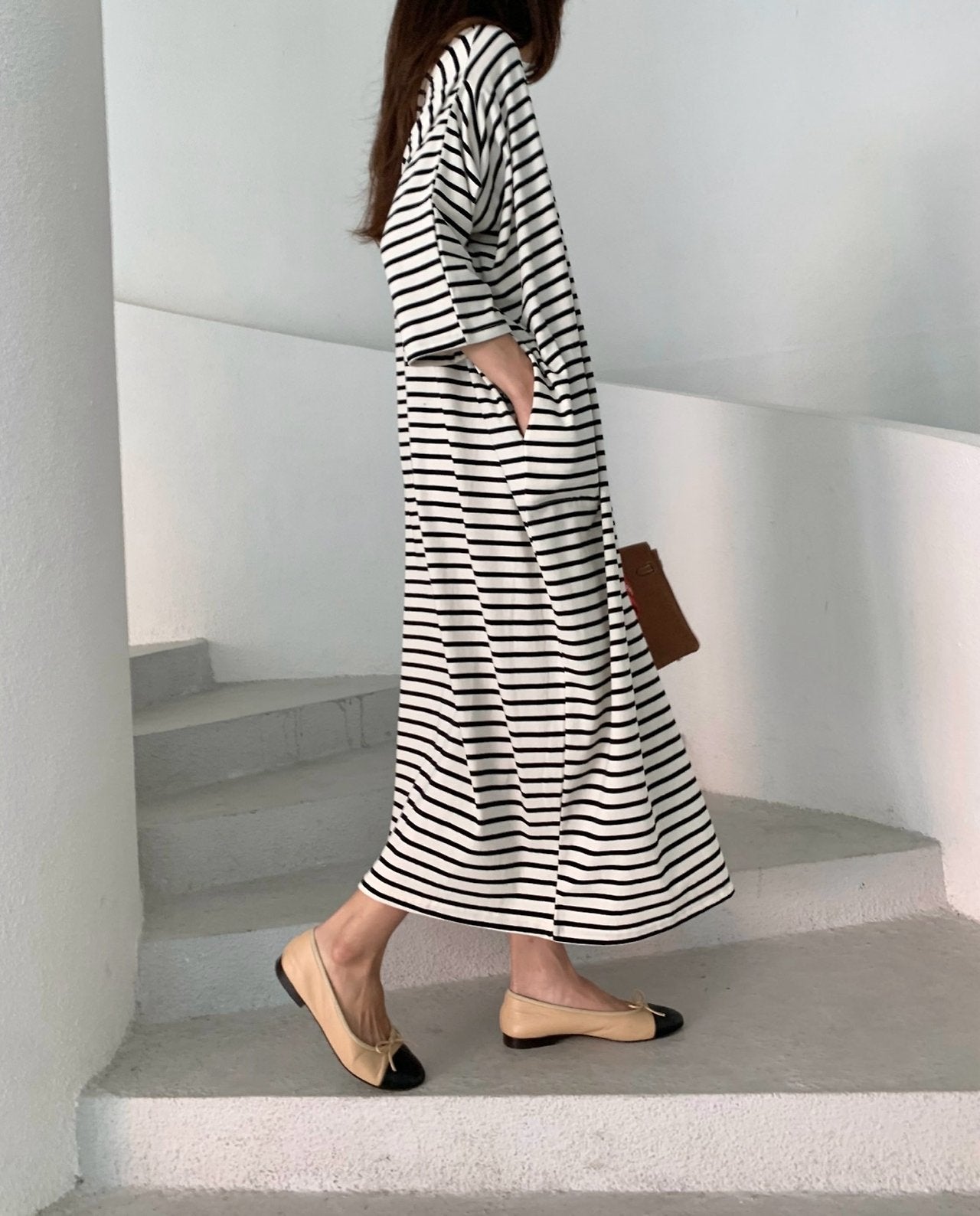Striped long dress