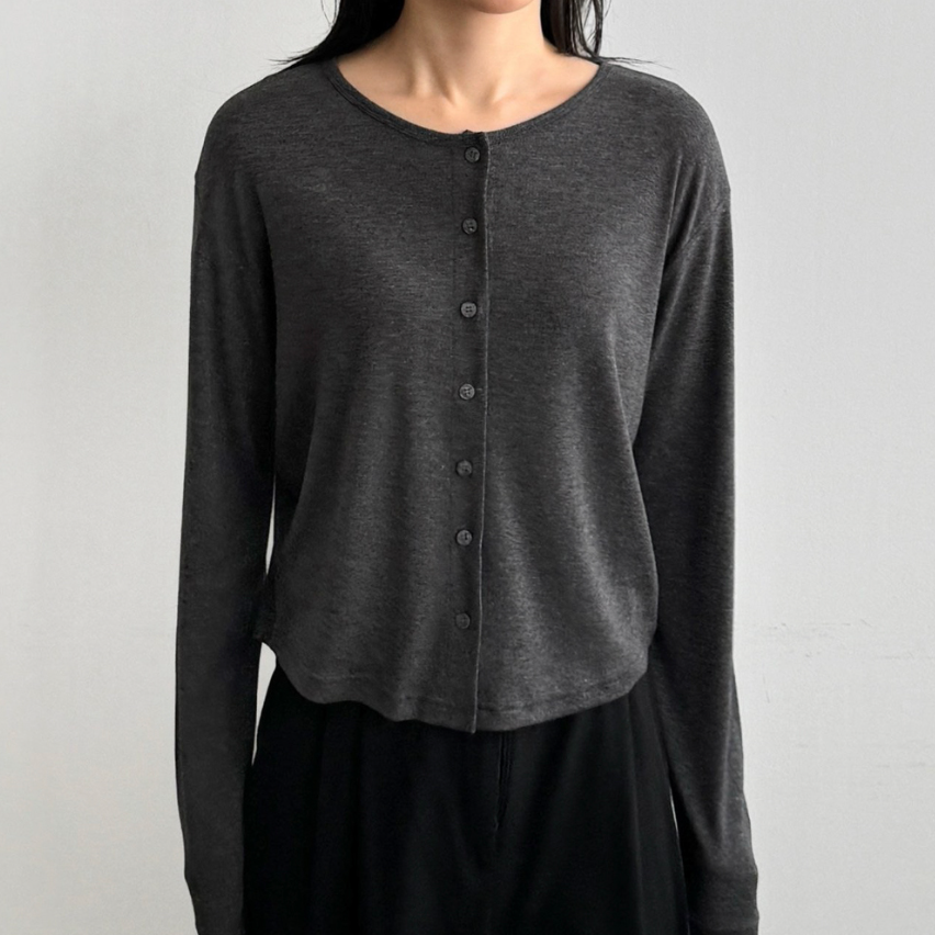 Rayon basic cardigan