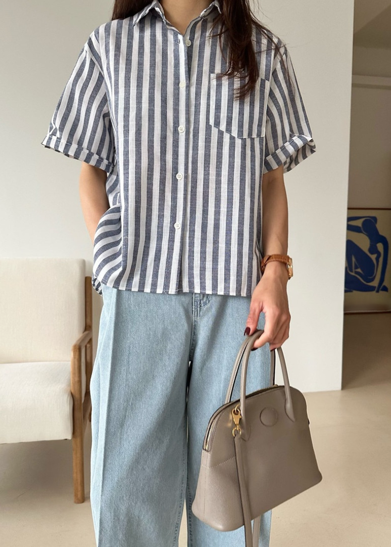 Striped cotton shirt