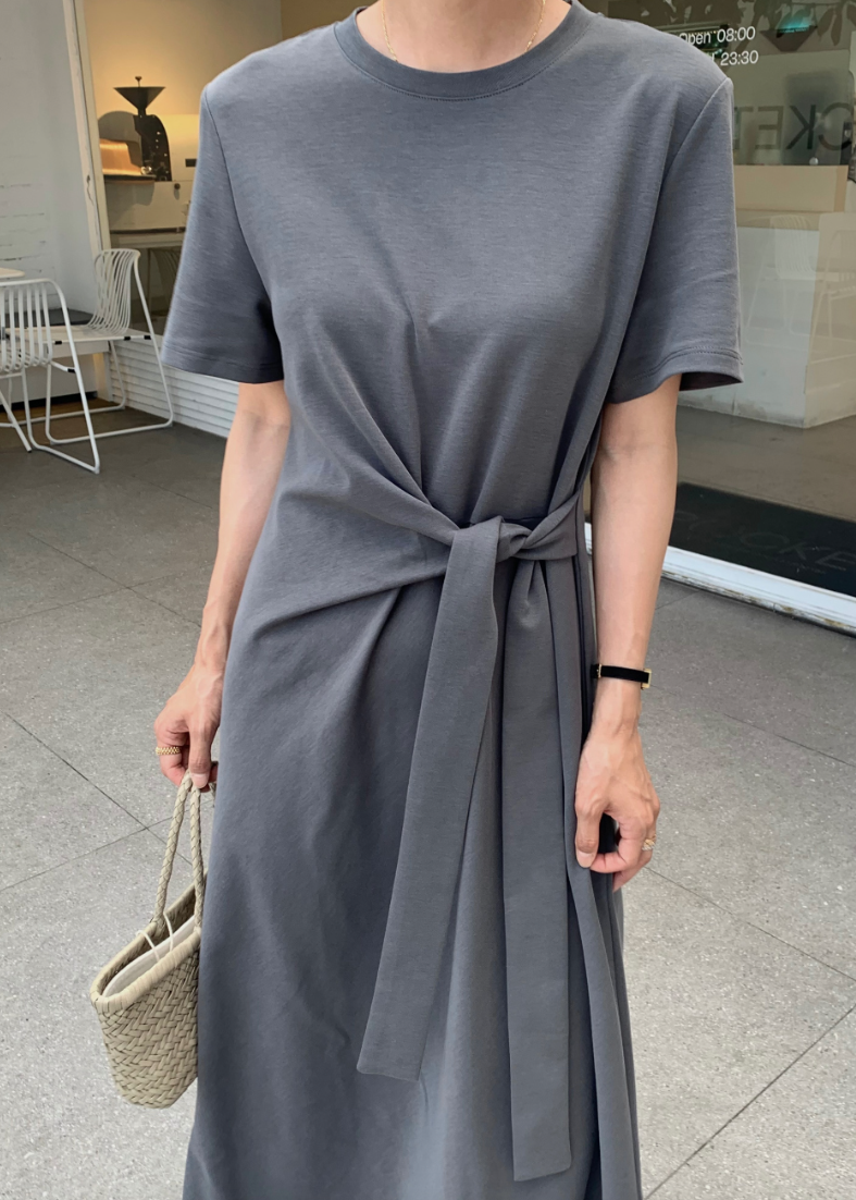 Waist sash dress