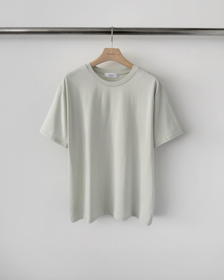 Cream modal basic T-shirt