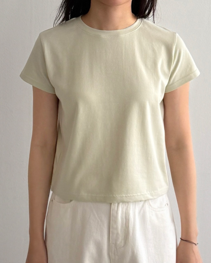 Cream modal tee