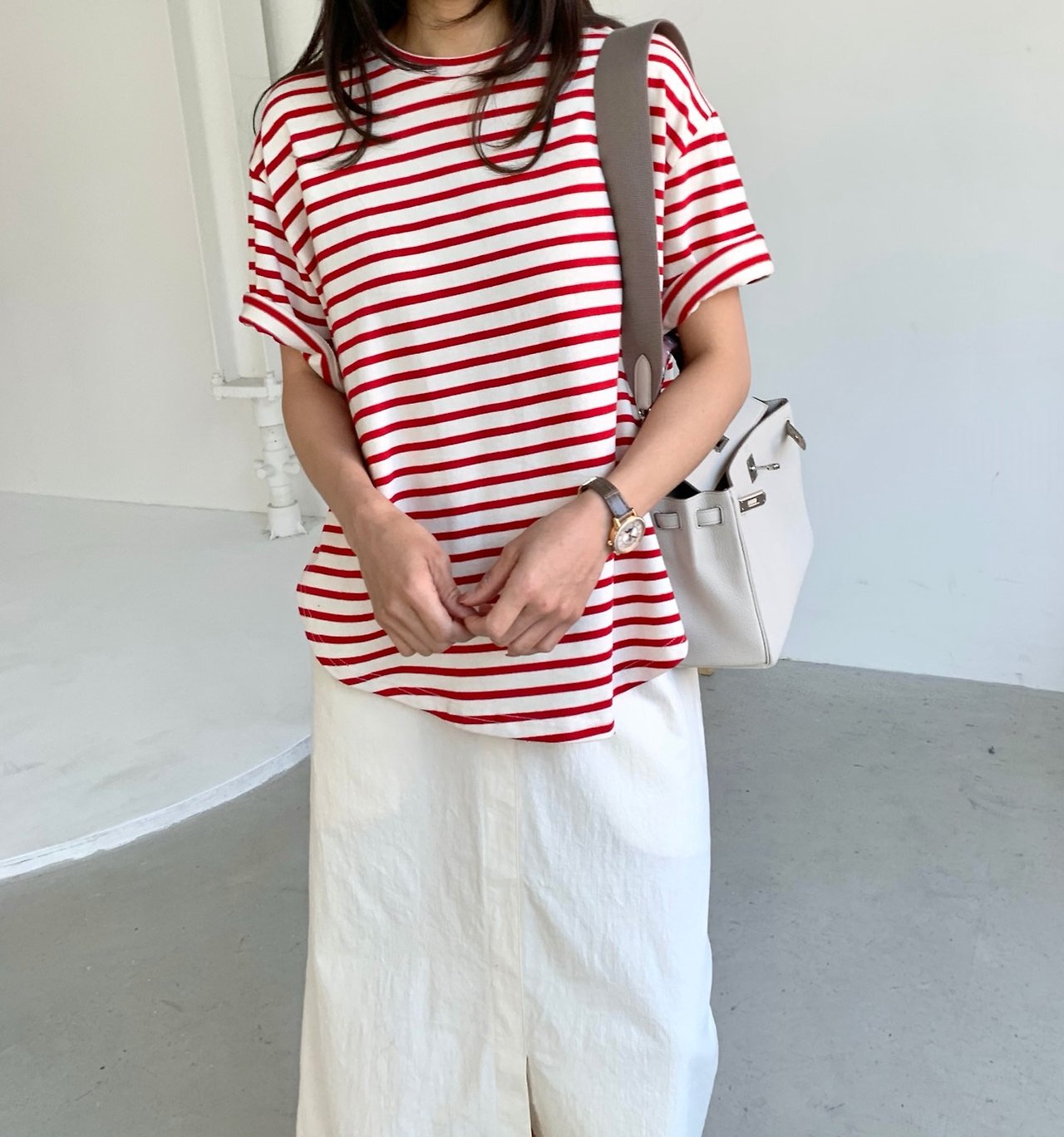 Batwing striped t-shirt