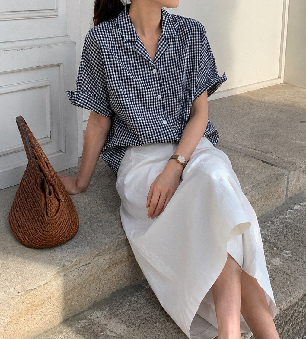 Gingham checkered shirt
