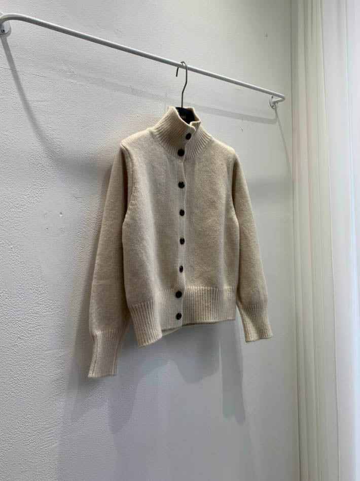 (F/W)High neck cardigan