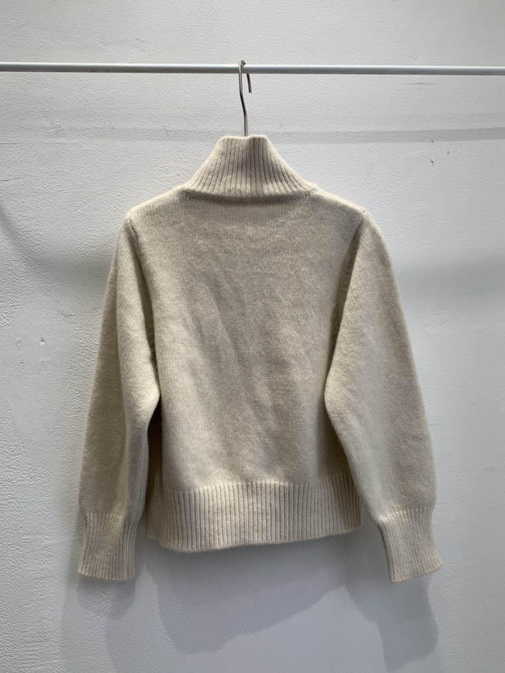 (F/W)High neck cardigan