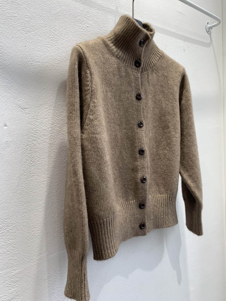 (F/W)High neck cardigan