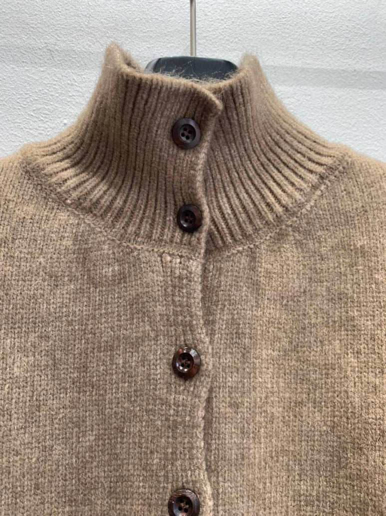 (F/W)High neck cardigan