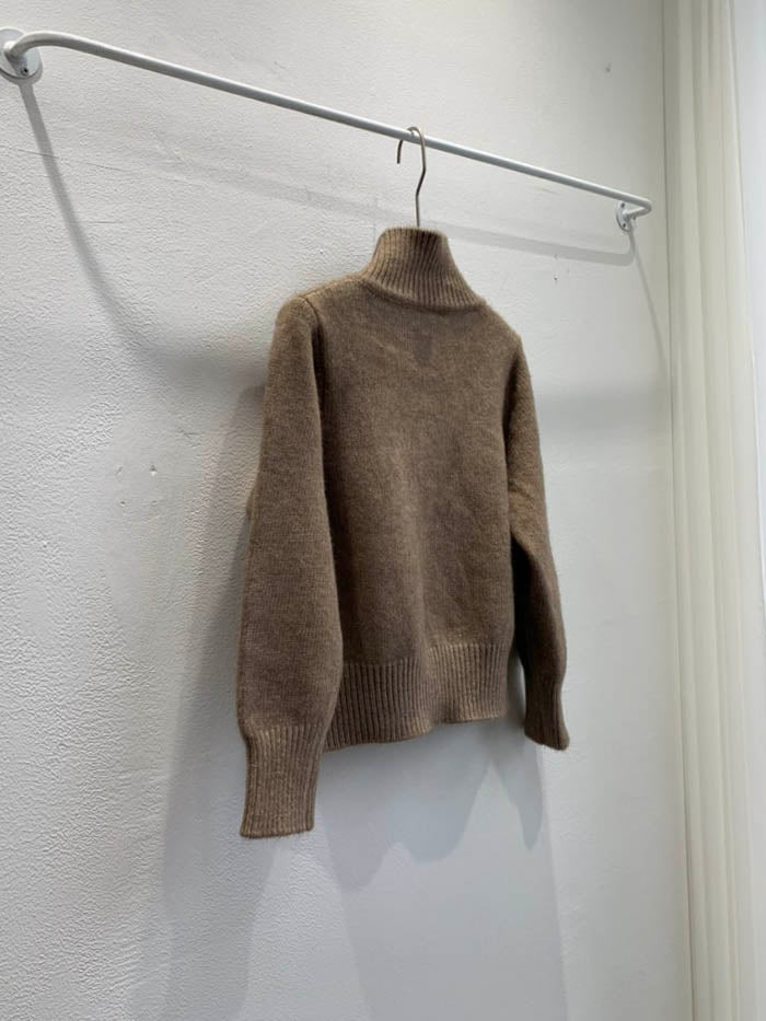 (F/W)High neck cardigan