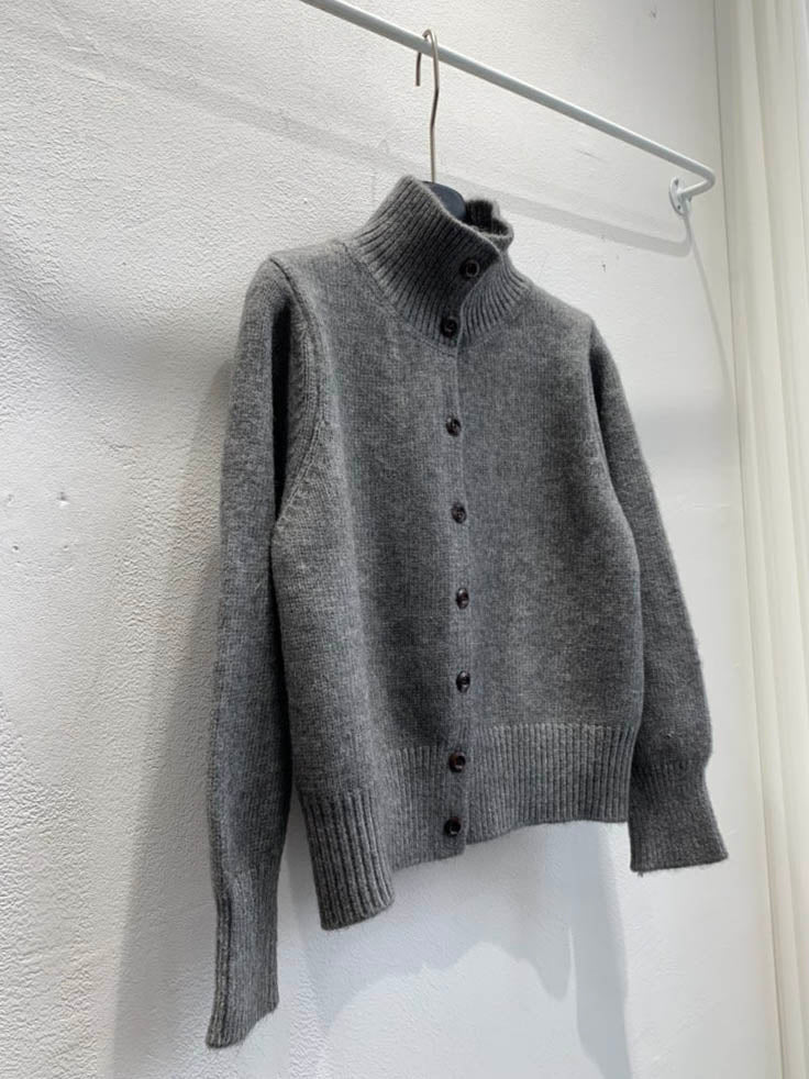 (F/W)High neck cardigan