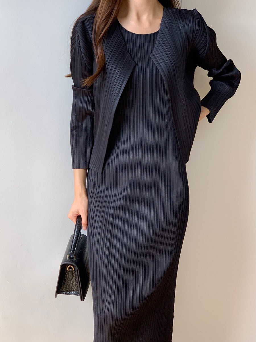 Pleated cardigan