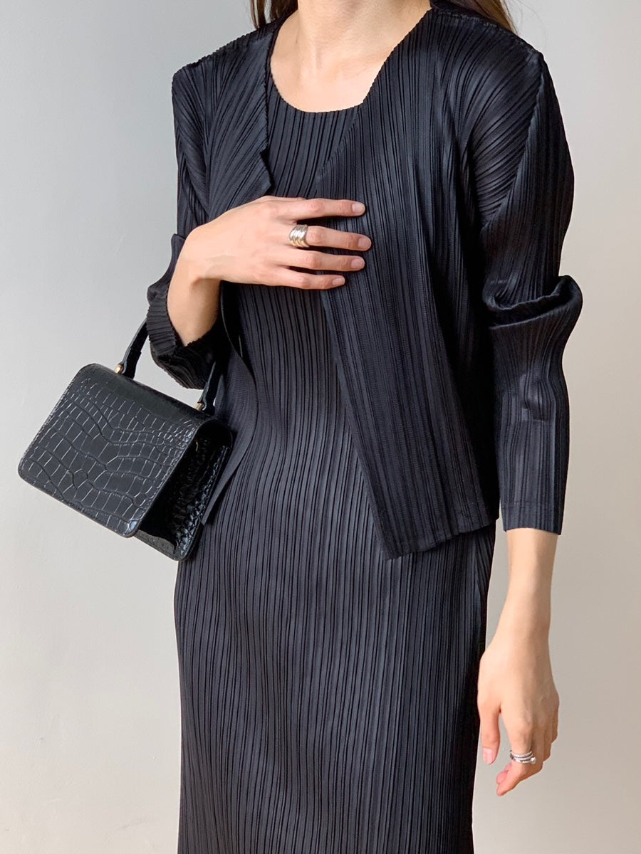 Pleated cardigan