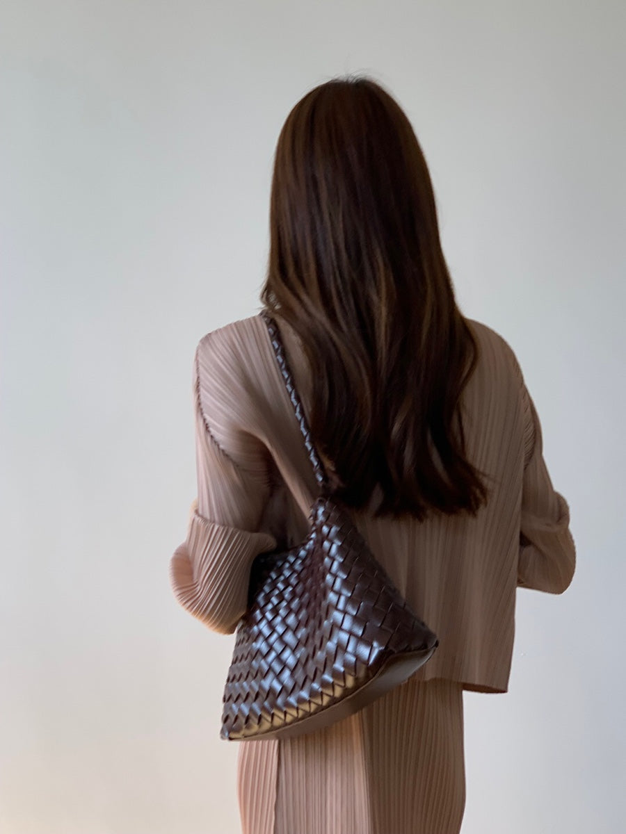 Pleated cardigan