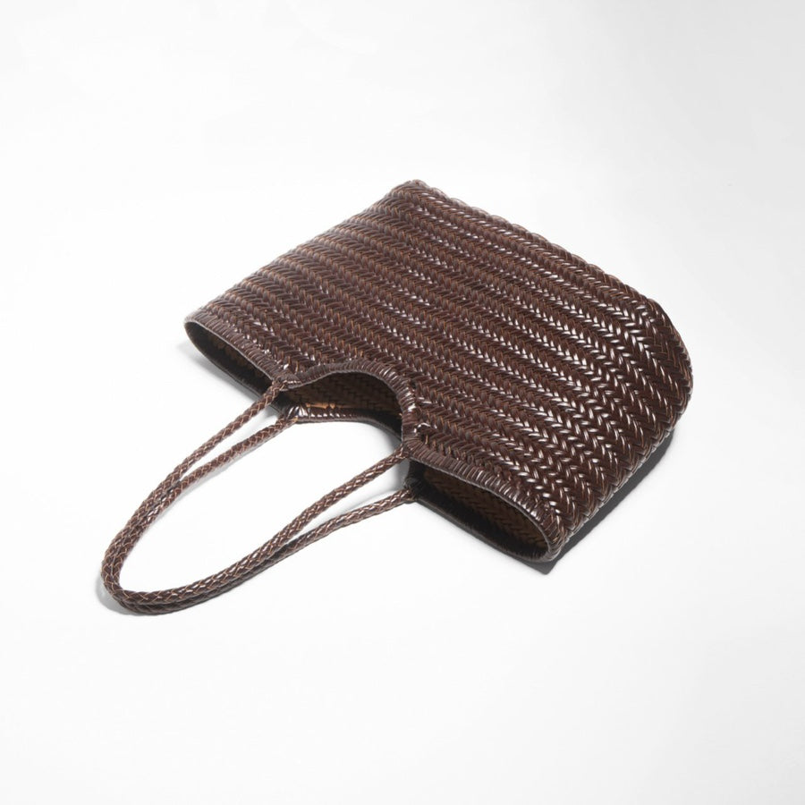 Braided leather bag