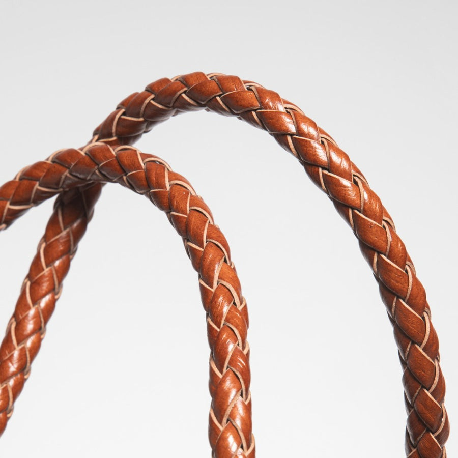 Braided leather bag