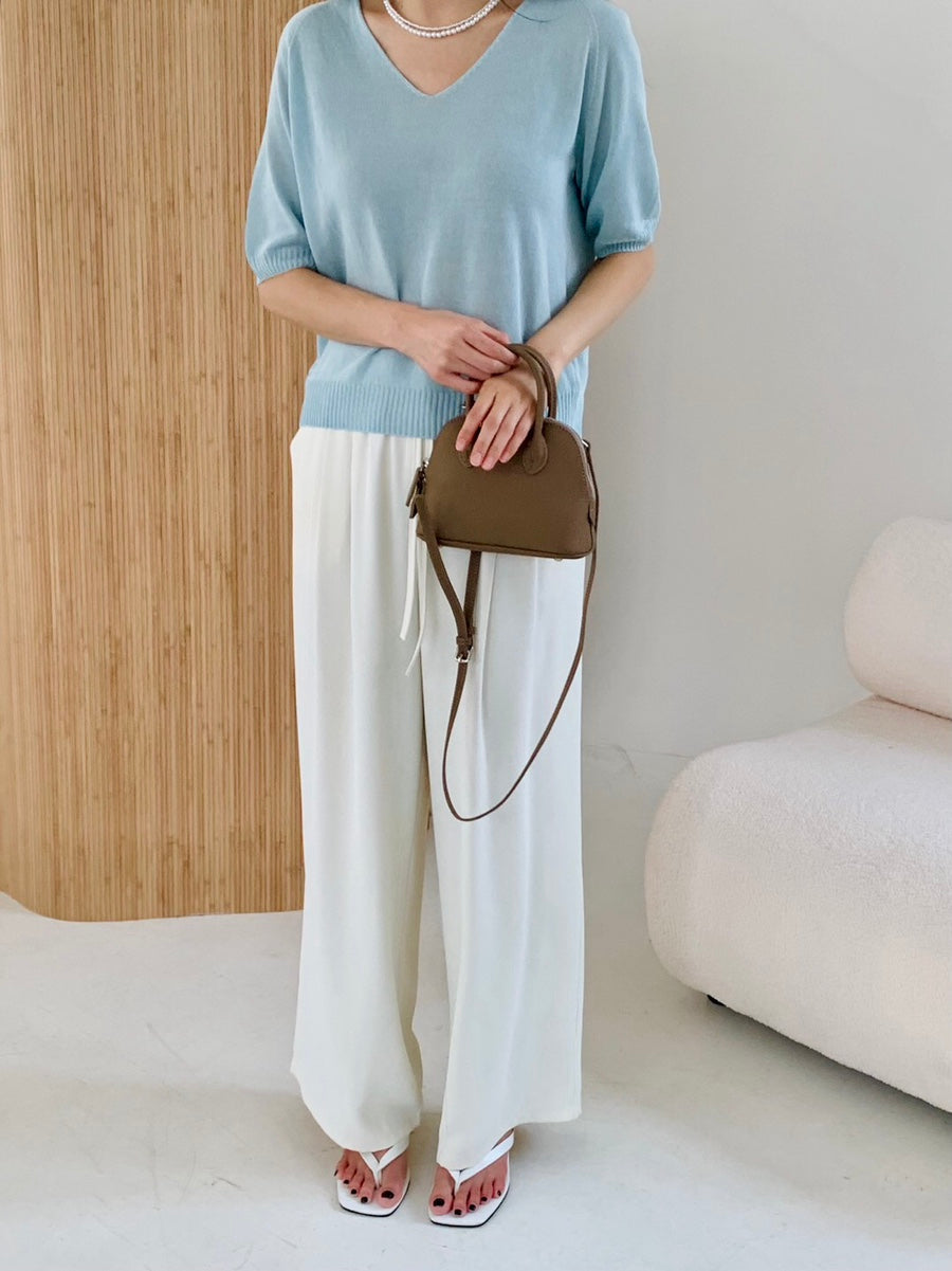 Silky wide leg pants