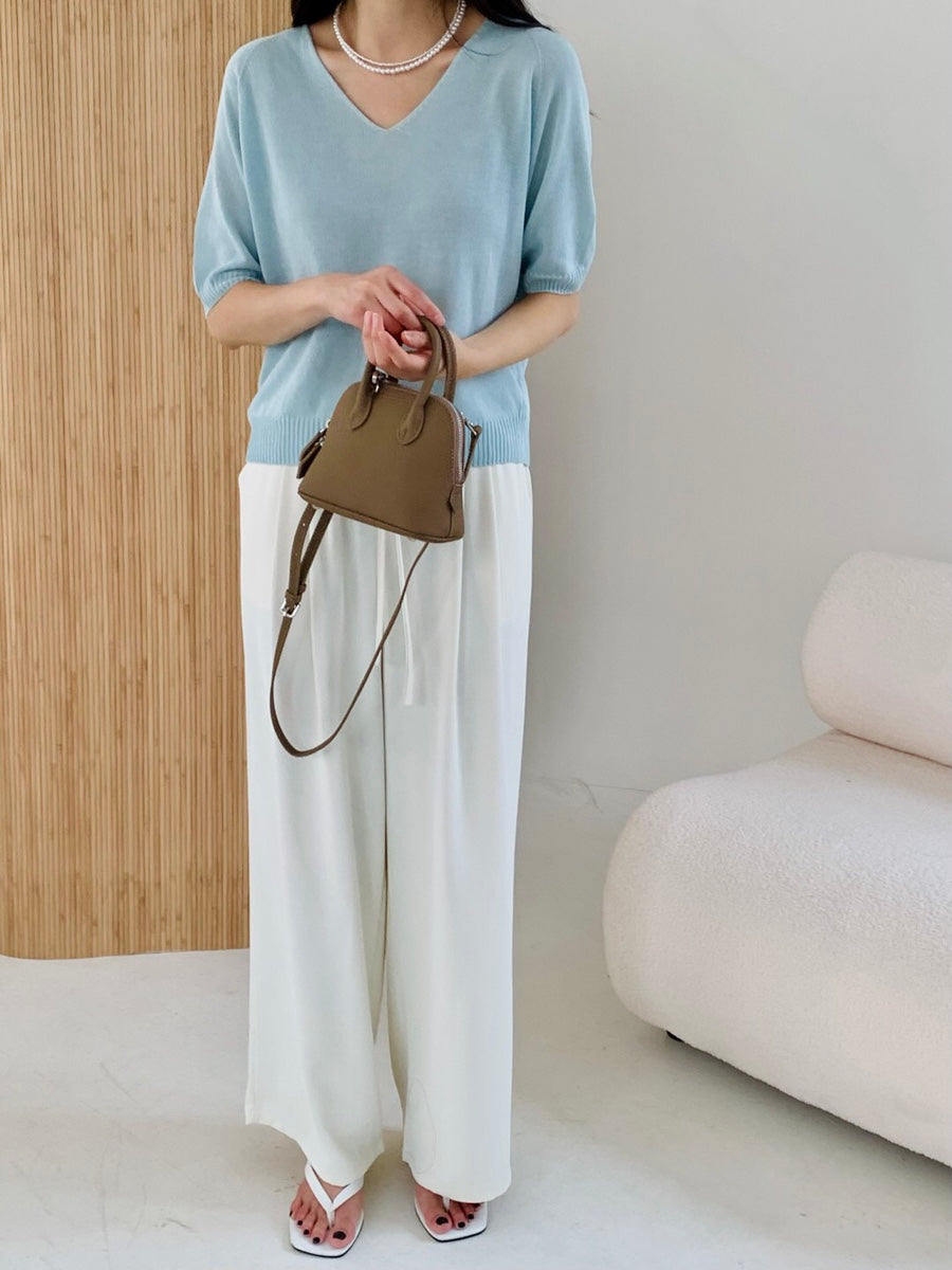 Silky wide leg pants
