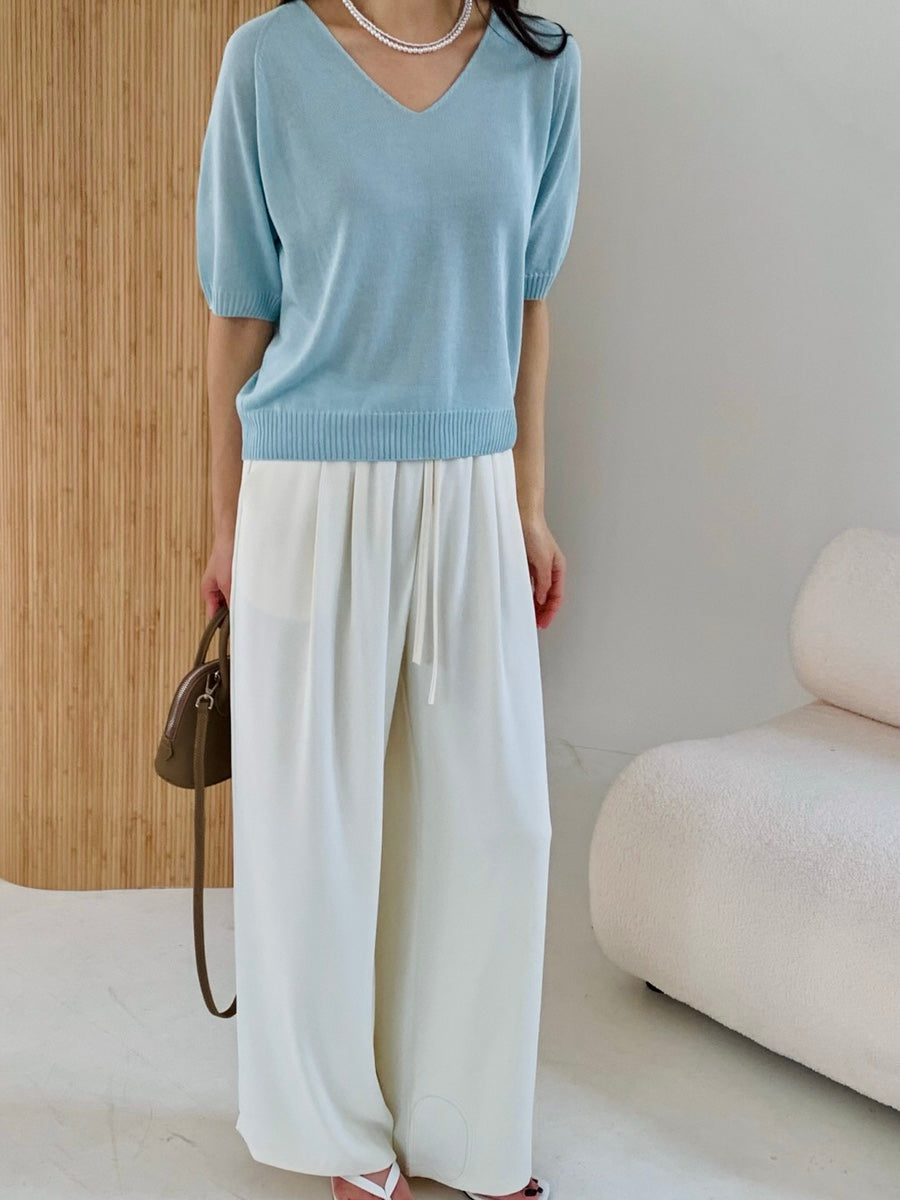 Silky wide leg pants