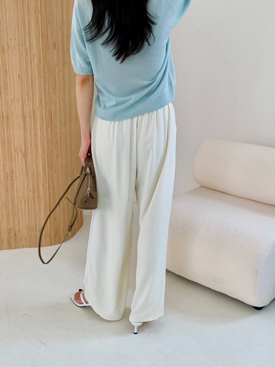 Silky wide leg pants