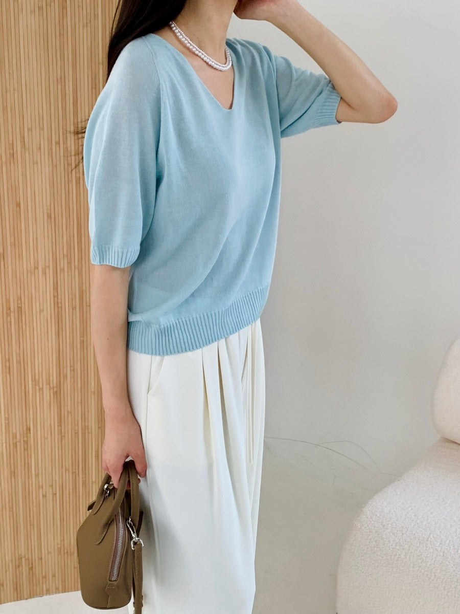 Linen wholegarment top