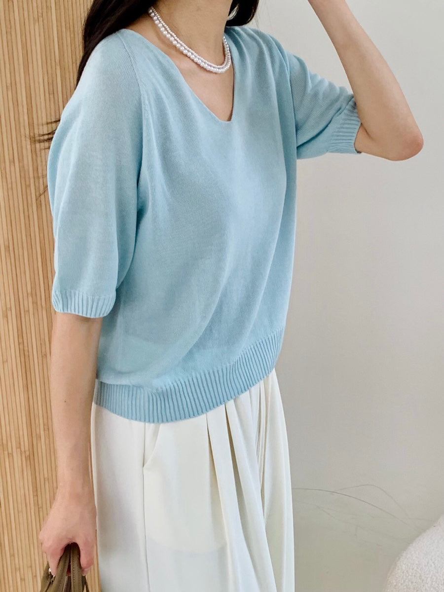 Linen wholegarment top