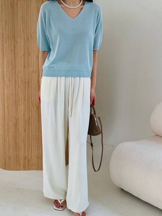 Silky wide leg pants