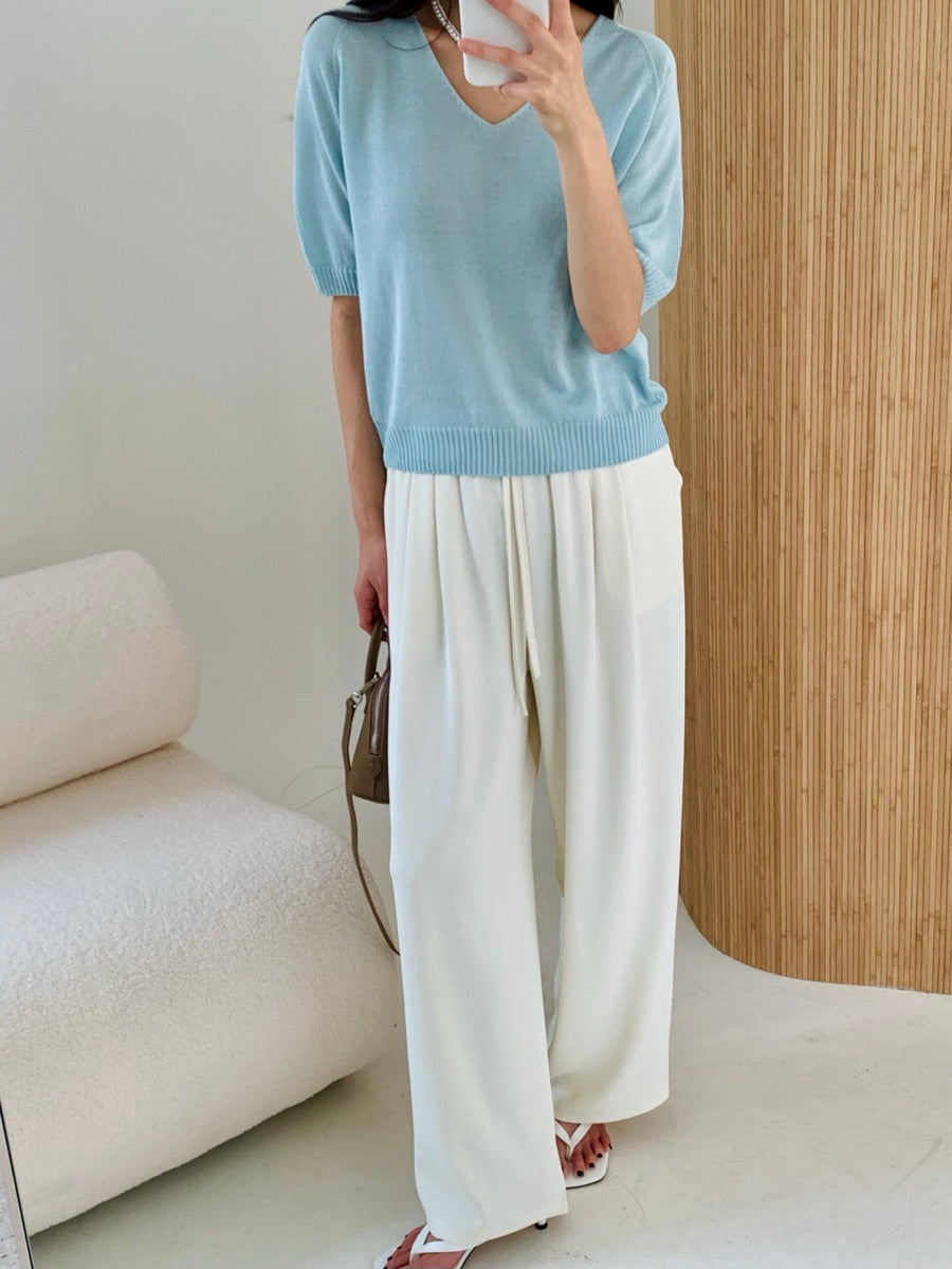Silky wide leg pants