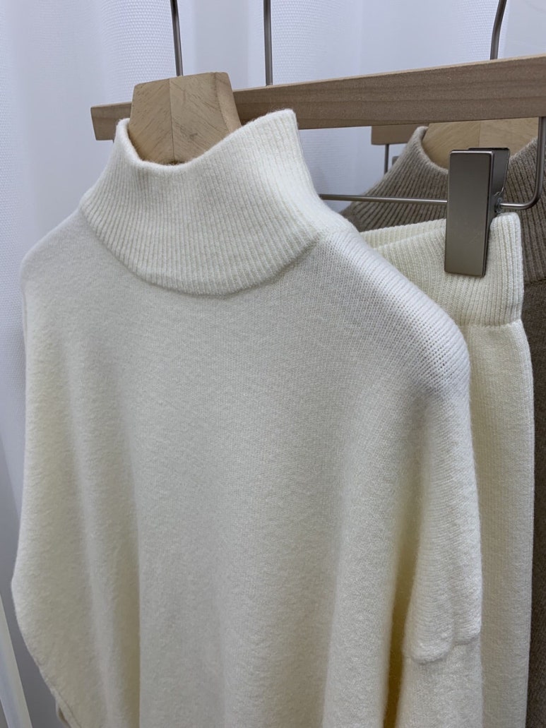 (F/W) Half neck knit set