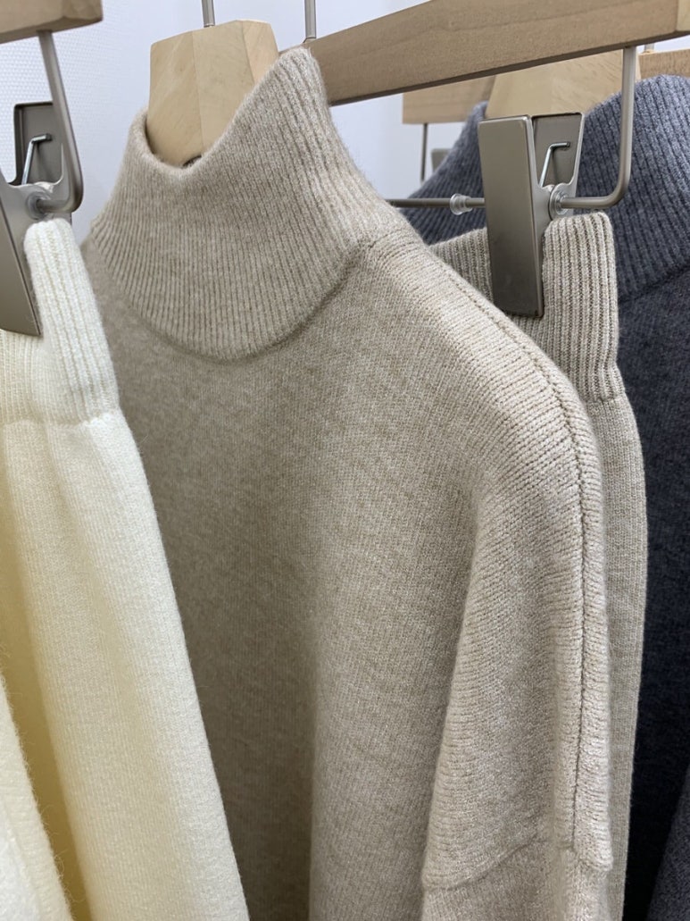 (F/W) Half neck knit set