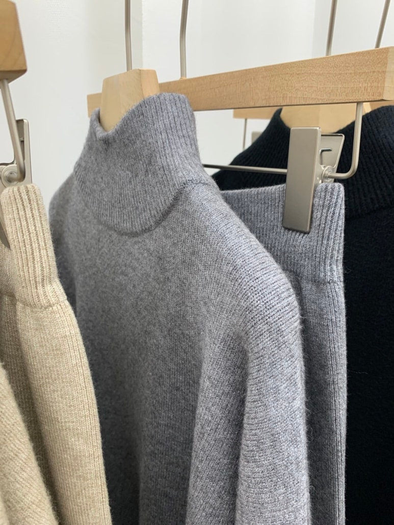(F/W) Half neck knit set